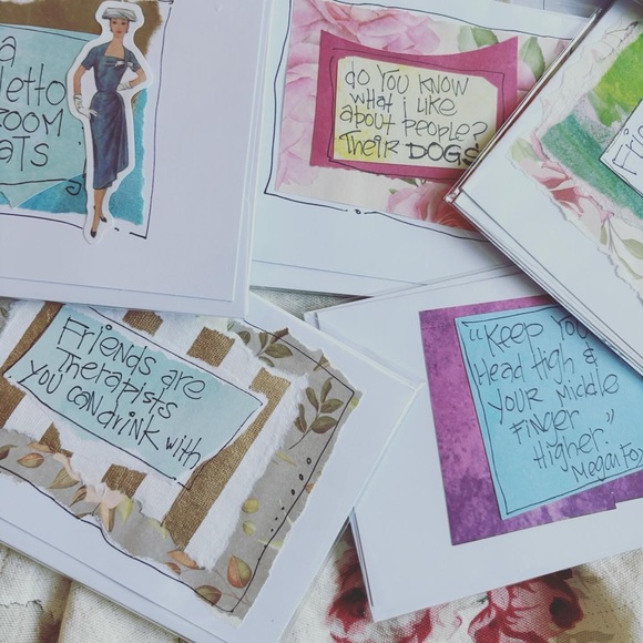 Handmade blank inside greeting cards with a sassy flair (10 pack) - Picture 5 of 5